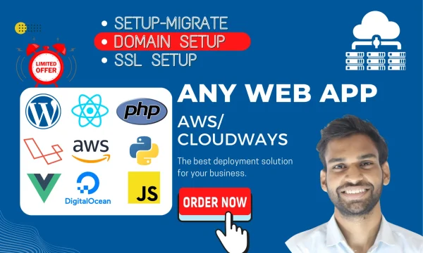 Deploy any website or web app on AWS azure digitalocean or cloudways